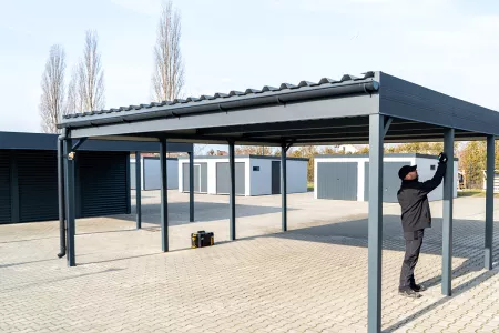 Carport Sichtschutzwände / Wandfelder montieren