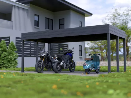 Motorrad Doppelcarport