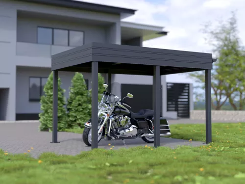 Motorrad Einzelcarport