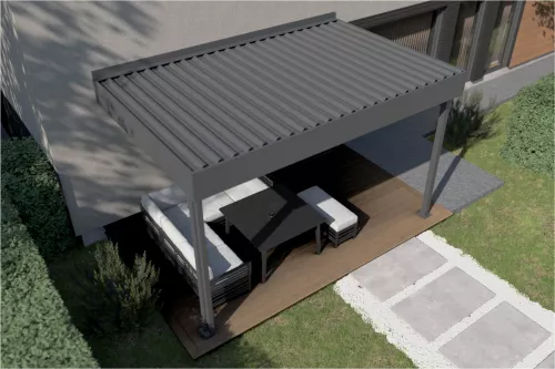 Terrassenüberdachung nach maß mit festem isoliertem Dach